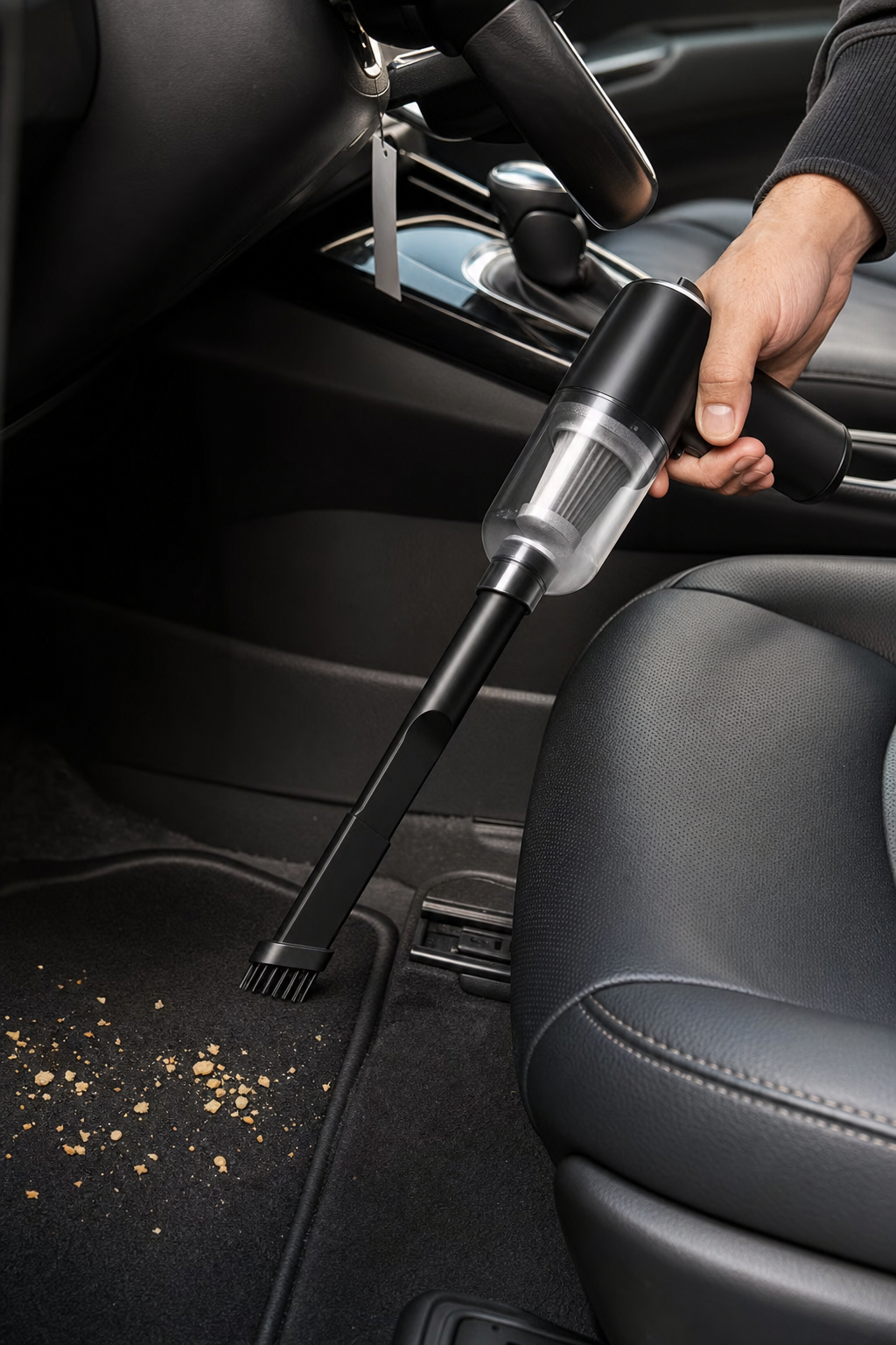 AeroVac Mini in a car interior